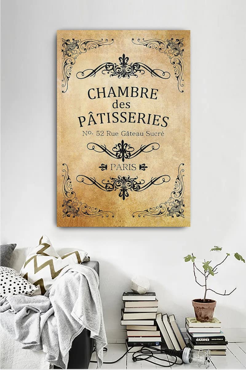 Cusde Chamber Des Patisseries Metal Tin Sign French Paris Vintage Retro Decorations Wall Decor Funny Posters Pastry Home Bar Diner Pub Man Cave Fun Kitchen Decor Plaque Signs 8x12 Inch - Image 3