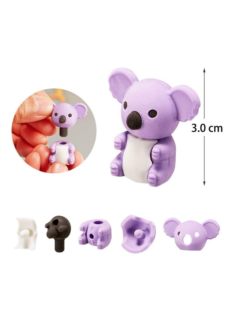 SYOSI - 30Pcs Animal Erasers Kids Pencil Bulk Puzzle Erasers Desk Pets Mini Take Apart Erasers Toys for Party Favors, Classroom Students Prizes, Carnival Gifts - Image 1