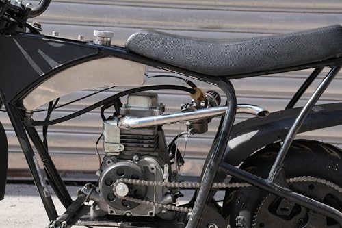 JMCHstore Header Pipe for Lifan 79cc/105cc Engine for Coleman B100 RB100, Mega Moto MMB80 MMB105, Phatmoto Gas Bike, Motovox MBX10 Orxyearth Dirt Kids Mini Bike MMK80 Go Kart (Silver) - Image 3