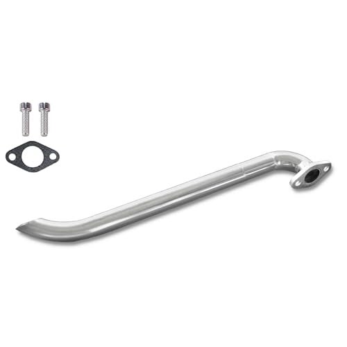 JMCHstore Header Pipe for Lifan 79cc/105cc Engine for Coleman B100 RB100, Mega Moto MMB80 MMB105, Phatmoto Gas Bike, Motovox MBX10 Orxyearth Dirt Kids Mini Bike MMK80 Go Kart (Silver) - Image 1