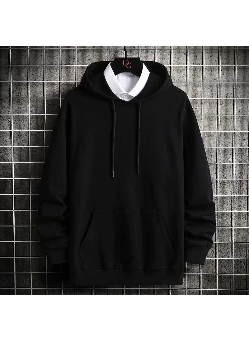 Generic - Mens Hoodie Autumn Thin Loose Fit Cotton 280g Fog blue - Image 1