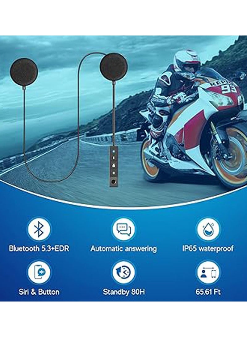 قبعة دراجة نارية بلوتوث، سماعة خارجية لاسلكية، مكبر صوت لاسلكي بدون مقابض، بلوتوث 5.3 EDR، قبعة دراجة نارية لاسلكية تجيب تلقائيًا، قبعة دراجة نارية بجودة صوت عالية. - Image 3