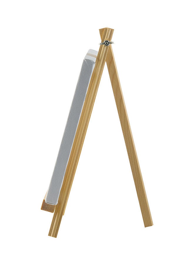 NIBEMINENT Canvas For Painting With Easel White/Beige - Image 3