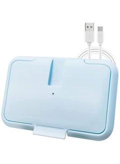 SYOSI USB Mini Portable Baby Wipe Warmer for Travel, 10 Mins Quickly Top Heater, Reusable 4.7'' Mini Babies Wet Wipe Dispenser, Compatible Power Bank, 5V  - Image 1