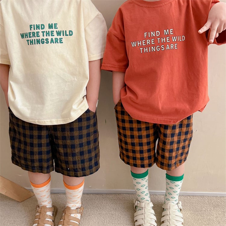 Children'S Wear Children'S Letters Pure Cotton T-Shirt For Boys And Girls Baby Simple Japanese Sleeveless Loose Trendy - Image 3