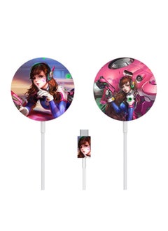 Applicable To For Apple MagSafe Charger Stickers Cartoon 12 Mobile Phone Magnetic Wireless Charging Scratch-resistant Film-Color:TN-MSF-0056