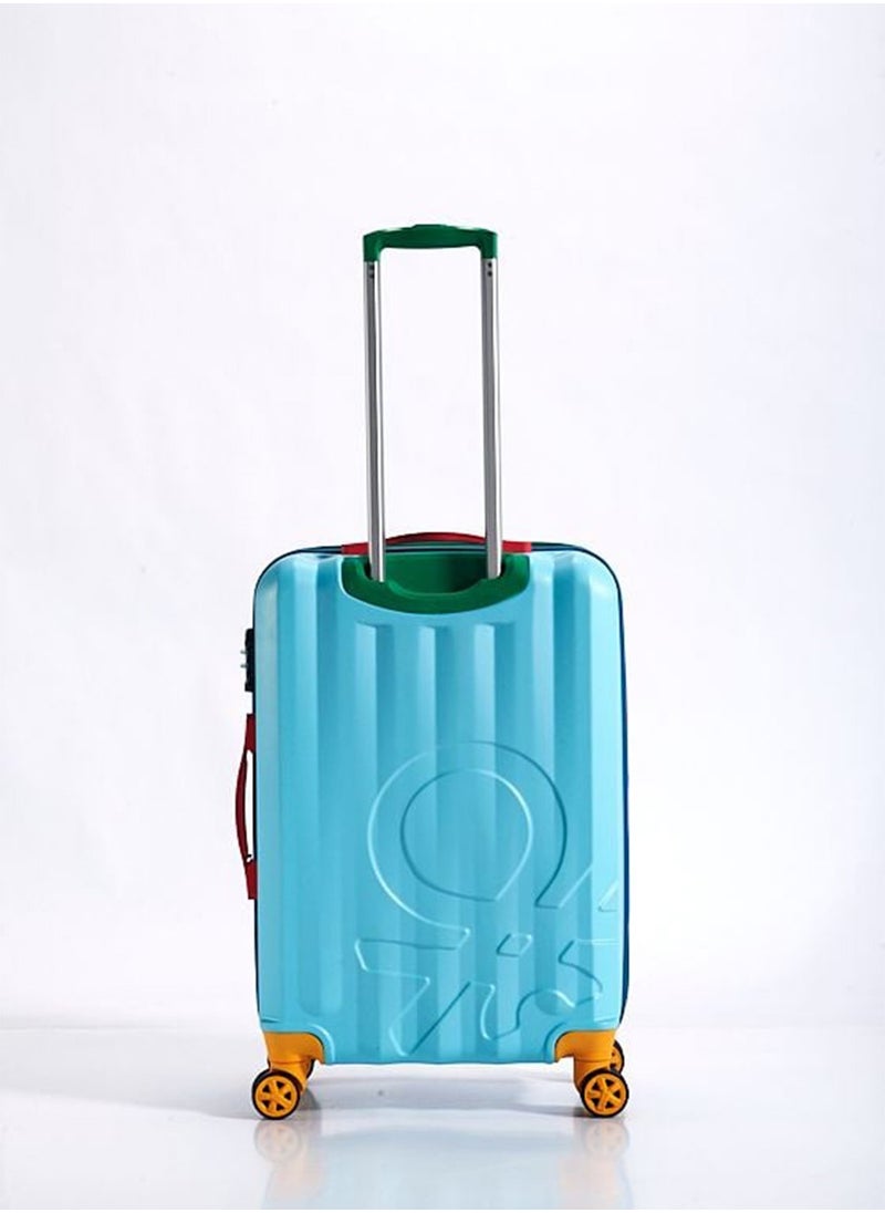 BNTA-203X 20 Inch- Checked Luggage with TSA Lock| Material- Acrylonitrile Butadiene Styrene| Adjustable Trolley Handle | Smooth Dual Wheels 360degree rotate| LIGHT BLUE
