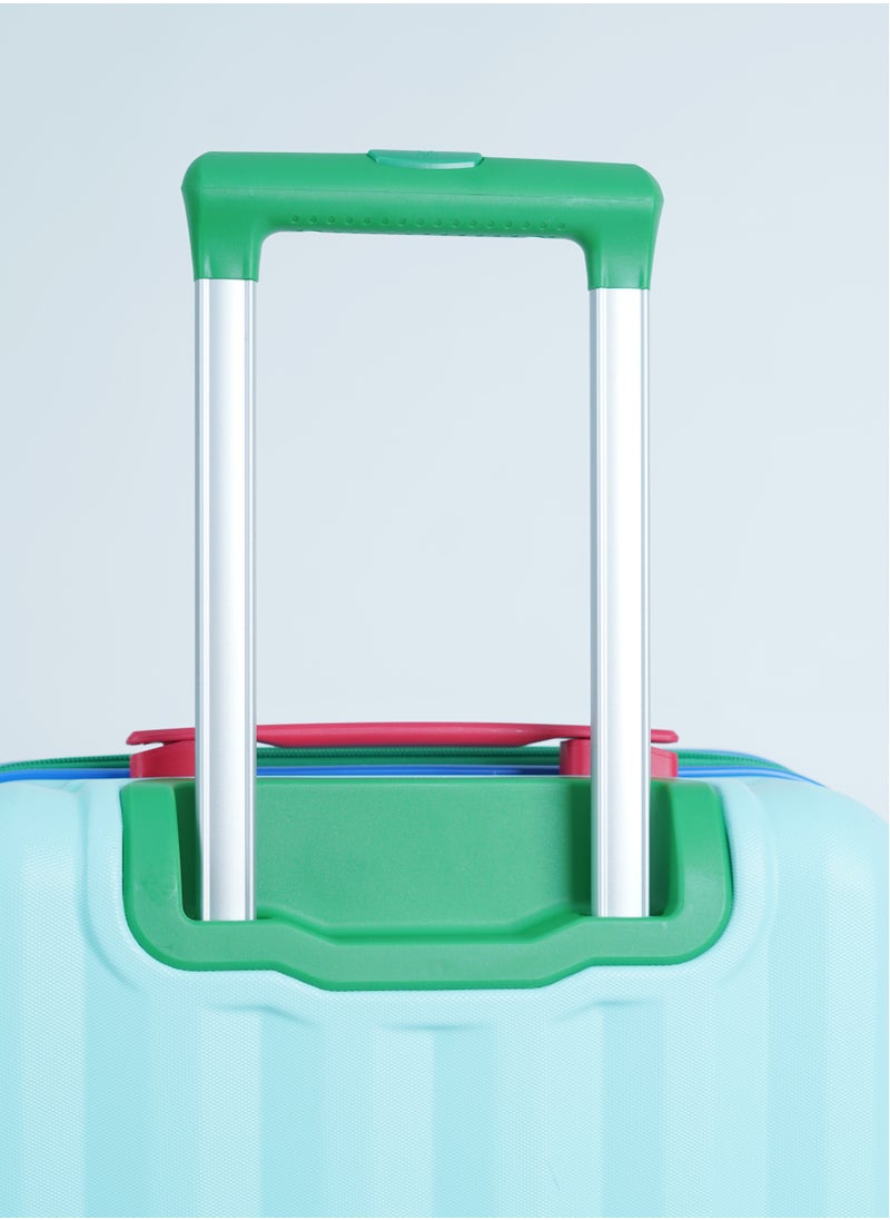BNTA-203X 20 Inch- Checked Luggage with TSA Lock| Material- Acrylonitrile Butadiene Styrene| Adjustable Trolley Handle | Smooth Dual Wheels 360degree rotate| LIGHT BLUE