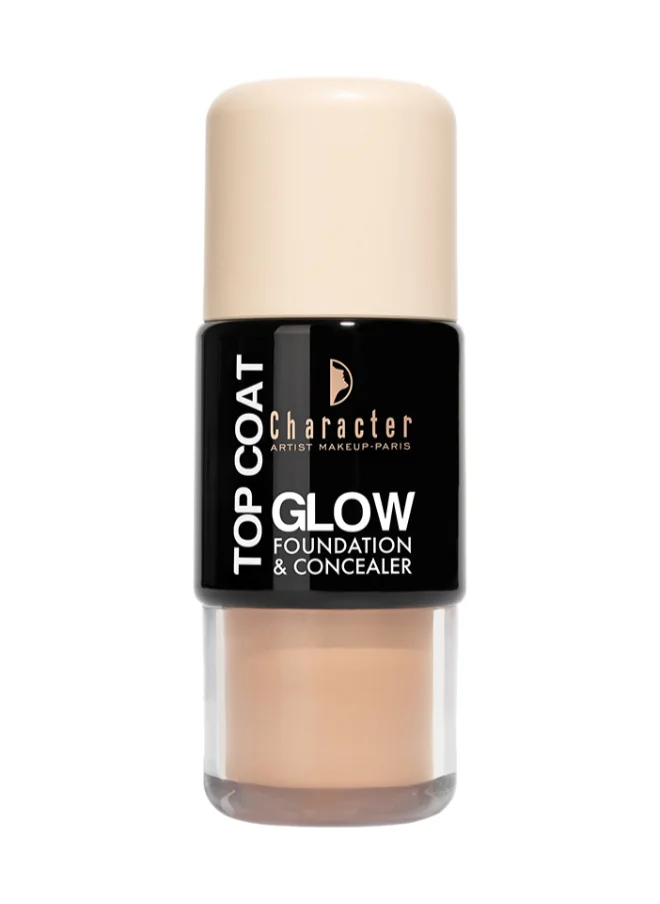 كاركتر Top Coat Glow Foundation And Concealer