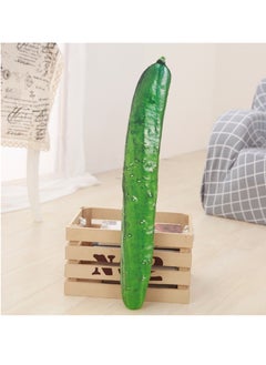Y&D Simulation Cucumber Throw Pillow 70cm Soft Cotton Stuffed Sleeping Pillow Plush Kids Body Pillow Long Doll Toy (Green)  - Image 1
