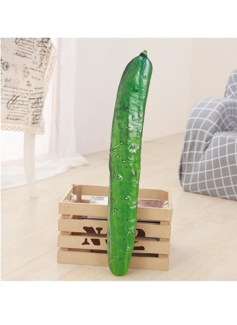 Y&D Simulation Cucumber Throw Pillow 70cm Soft Cotton Stuffed Sleeping Pillow Plush Kids Body Pillow Long Doll Toy (Green)  - Image 1
