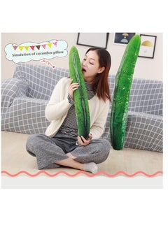 Y&D Simulation Cucumber Throw Pillow 70cm Soft Cotton Stuffed Sleeping Pillow Plush Kids Body Pillow Long Doll Toy (Green)  - Image 2