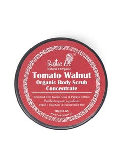 Rustic Art Tomato Walnut Body Scrub Organic Concentrate | For Glowing Skin | Removes Tan & Dead Skin | 100G  - Image 1