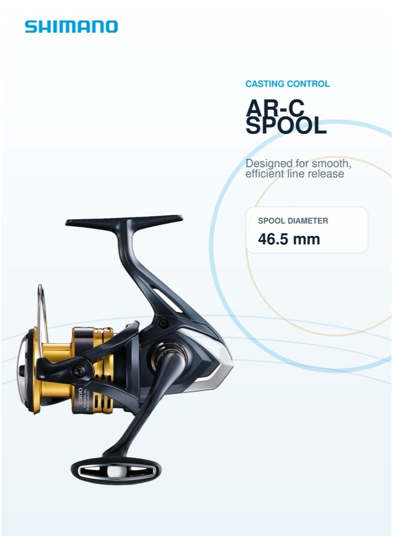 Shimano 22 SAHARA C3000 Spinning Reel, HAGANE Gear, 9kg Max Drag, 5.0 Gear Ratio, 240g Lightweight, SilentDrive, JDM Model for Saltwater, Freshwater & Bass Fishing - Image 4
