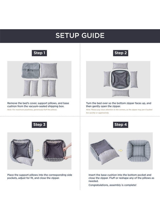 بيد شور سرير كلاب لطيف من Bedsure للكلاب الصغيرة والمتوسطة - أسرّة جراء فروية قابلة للغسل، أسرّة مستطيلة من الصوف المخملي المتين مع غطاء بسحاب قابل للإزالة، 25 × 21 × 7 بوصة، كريمي - Image 5