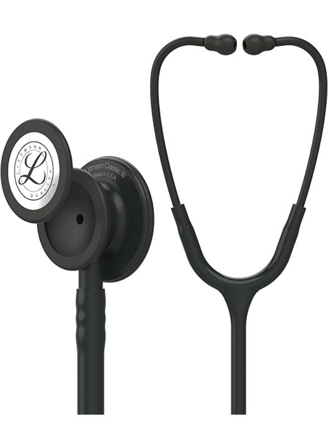 ثري أم ليتمان ستثوسكوب 3M™ Littmann® Classic III™ – الإصدار الأسود، طول 27 بوصة، أداء تشخيصي ممتاز (5803) - Image 1