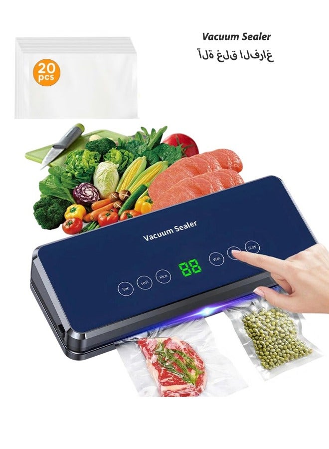 Joshberg Vacuum Sealer Machine, Full Automatic Food Saver Machine With LED Indicator Lights,Dry/Moist Modes,Built-in Cutter,20 Sealing Bags for Jars and Containers Storage - Image 1
