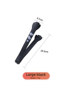 Silicone Food Clip Plastic Non-dirty Hands Snack Clip Cute Cat Claw Clip Kitchen High Temperature Food Clip Potato Chips Clip-Colour:♉ ♈ Integrated Silicone/high Temperature Resistance (24cm) Black Upgraded Model ♉ ♈