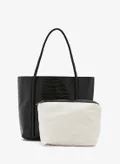 ELLA Croc Effect Shiny Tote Bag