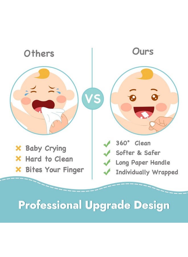 Papablic 40-Pack Baby Tongue Cleaner, Baby Oral Cleaner, Disposable Baby Mouth Cleaner Newborn, Upgrade Gum Cleaner With Paper Handle For Babies And Infants Ages 0-2 Years - Image 4