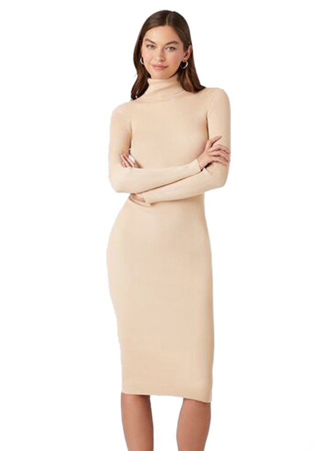 FOREVER 21 Turtleneck Bodycon Midi Sweater Dress - Image 4