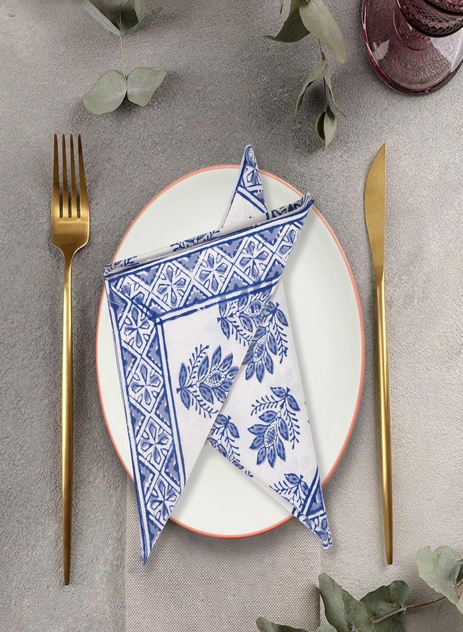 BLOCKS OF INDIA Hand Block Print Cotton Table Napkin (Color 3) - Image 1