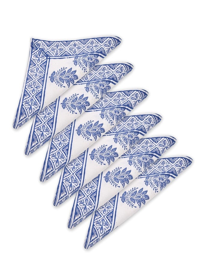BLOCKS OF INDIA Hand Block Print Cotton Table Napkin (Color 3) - Image 4