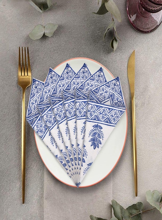 BLOCKS OF INDIA Hand Block Print Cotton Table Napkin (Color 3) - Image 2