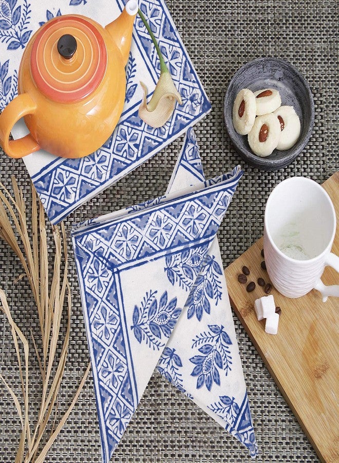 BLOCKS OF INDIA Hand Block Print Cotton Table Napkin (Color 3) - Image 3