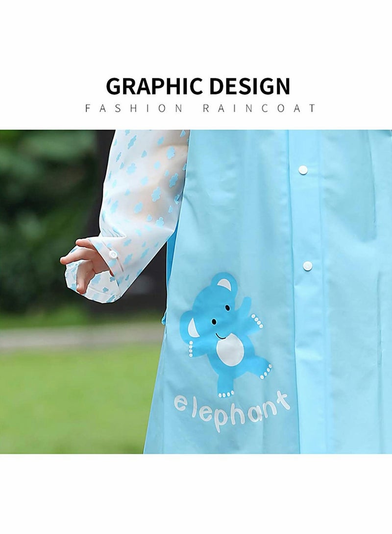 Excefore Kids RainCoat, Multifunctional Waterproof Rain Coat for Boys Girls, EVA Portable Durable Windbreaker  - Image 2