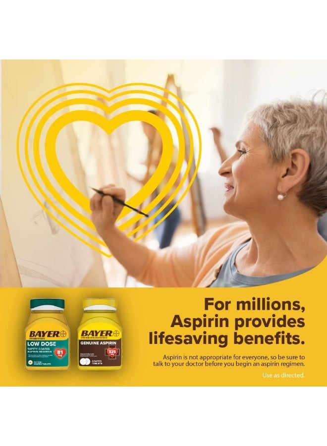 Bayer Genuine Aspirin 325mg Pain Reliever and Fever Reducer Tablets - 300 Count - Image 2