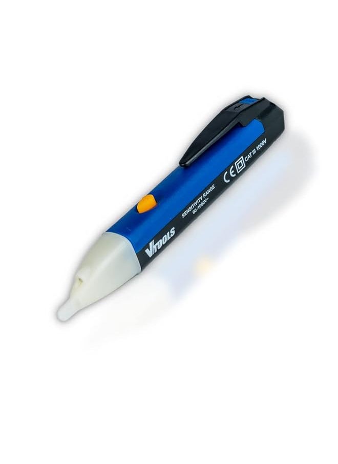 VTOOLS Intelligent Non Contact Voltage Tester With Led Light Batteries Not Included Ac 90V 1000V Blue Vt2124  - Image 1
