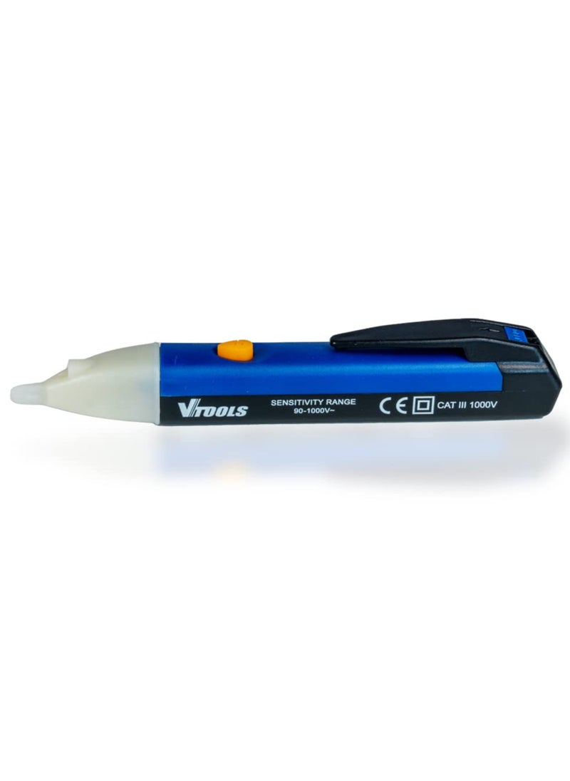 VTOOLS Intelligent Non Contact Voltage Tester With Led Light Batteries Not Included Ac 90V 1000V Blue Vt2124  - Image 2