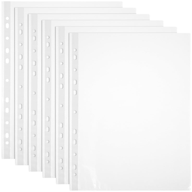 Medium Thickness Plastic Page Protectors 100 Pack Top Loading Binder Sleeves for Office School Documents - Image 2