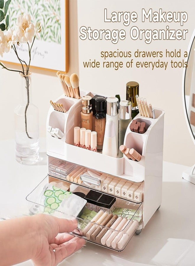 Reflygen Drawer Cosmetic Organizer, Beauty Tool Display Box, Desktop Skin Care Organizer (White) - Image 5
