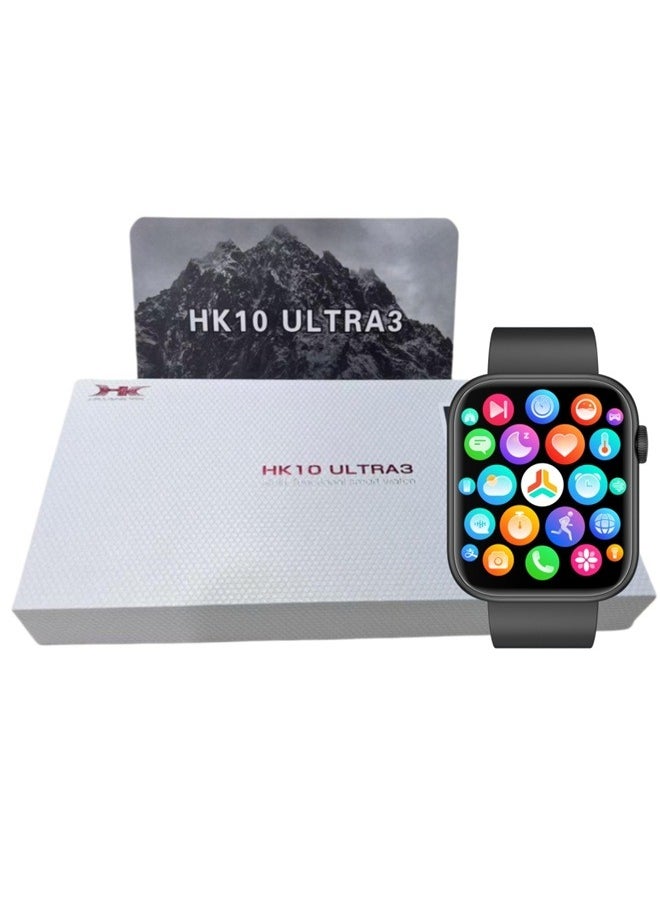 ساعة Hk10 ULTRA 3 الذكية - حزامان (سيليكون وقماش) - 49 مم