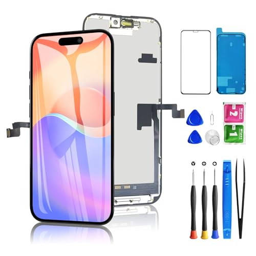 Diykitpl for iPhone 16 Pro Max Screen Replacement, 6.9 inch LCD Display 3D Touch Full HD Digitizer Frame Assembly, Compatible with A3296,A3084,A3295,A3297 Models, Repair Kit + Screen Tempered Protector - Image 1