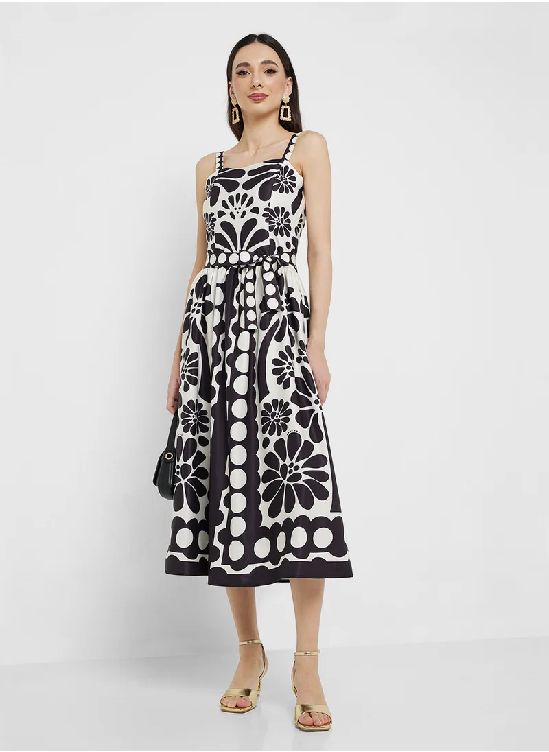 ELLA Abstract Print Summer Dress