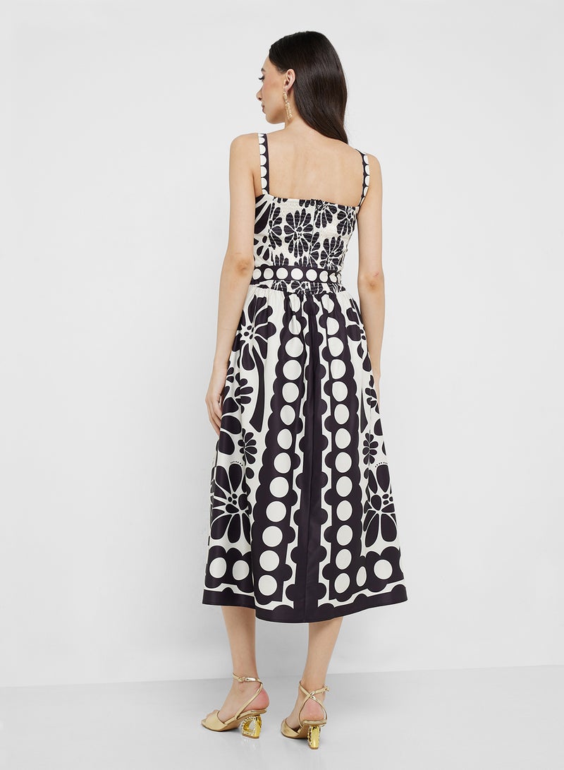 ELLA Floral Print Midi Dress - Image 2