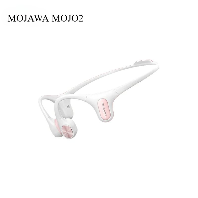 Mojawa Mojo2 Bluetooth Bone Conduction Sports Wireless Open-Ear Headphones, White - Image 1