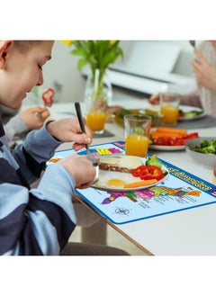 Patelai Patelai 2 Pcs Educational Placemats Learning Kids World Map United States Map Placemats Washable Kids Placemats Reusable Non Slip Placemats for Nursery Homeschool Kindergarten Classroom Supplies  - Image 4
