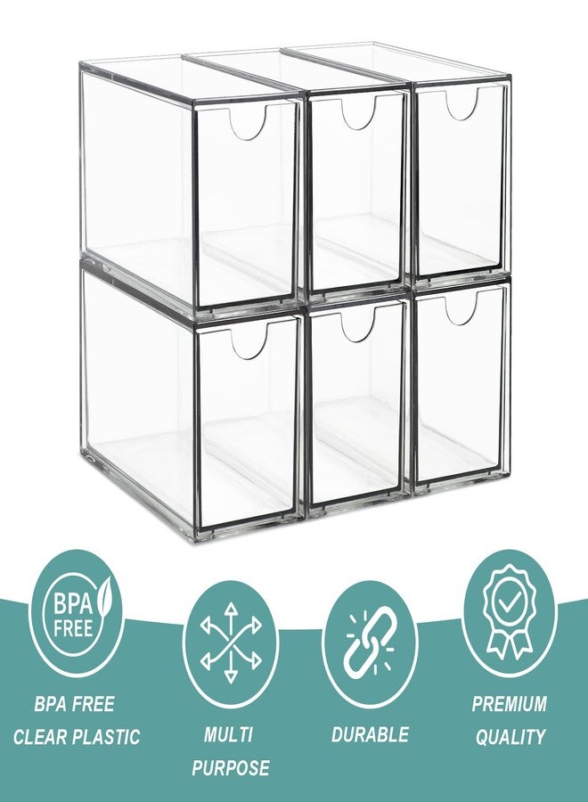 LANLISA 6 Tea Bag Organizer and Storage, Acrylic Tea Bag Holder Organizer, Plastic Tea Drawer Container for Cabinet - Image 5