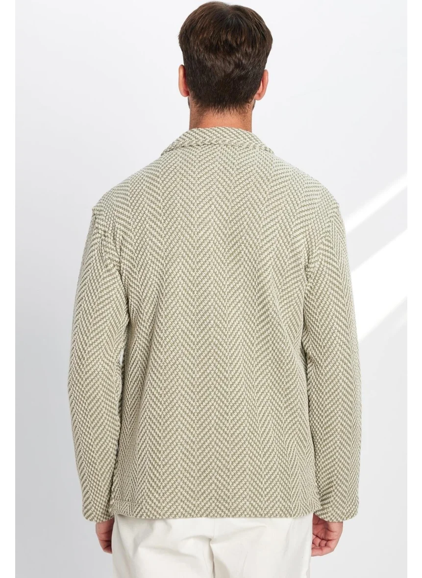 تودورس Men's Relax Fit Casual Cut Knitted Double Pocket Snap Button Dobby Shirt