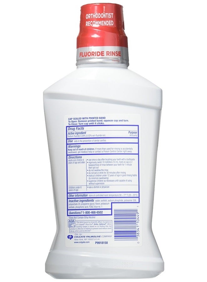Colgate Phos-Flur Anti-Cavity Fluoride Rinse Mint 16.9 Fl oz (Pack of 3) - Image 2