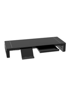FlashHawk Monitor Stand Riser with Storage Drawer and Tablet Phone Stand,Foldable Computer Monitor Stand,Height Adjustable Computer Stand for Computer,Desktop,Laptop  - Image 2