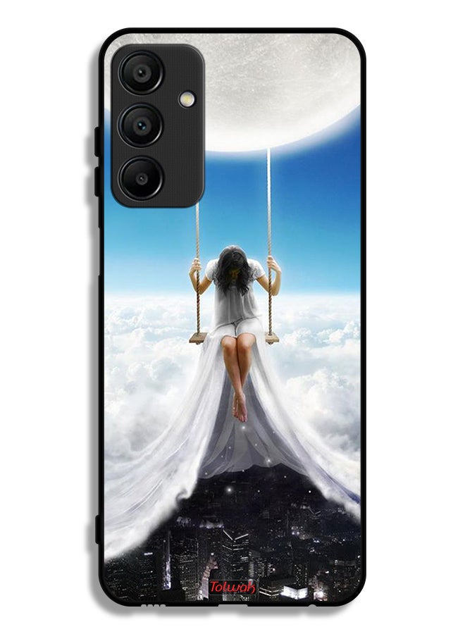 Tolwak Samsung Galaxy A15 5G Protective Case Cover Moon Clouds Town Art - Image 1