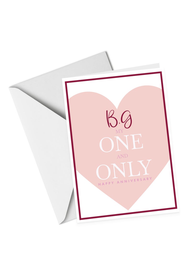 Share the Love A5 Happy Anniversary Personalised Greeting Card  - Image 2