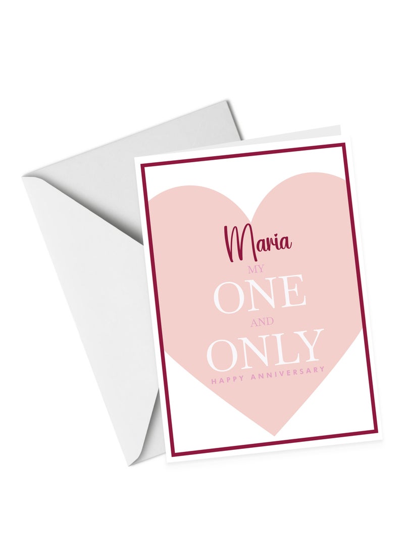 Share the Love A5 Happy Anniversary Personalised Greeting Card  - Image 3
