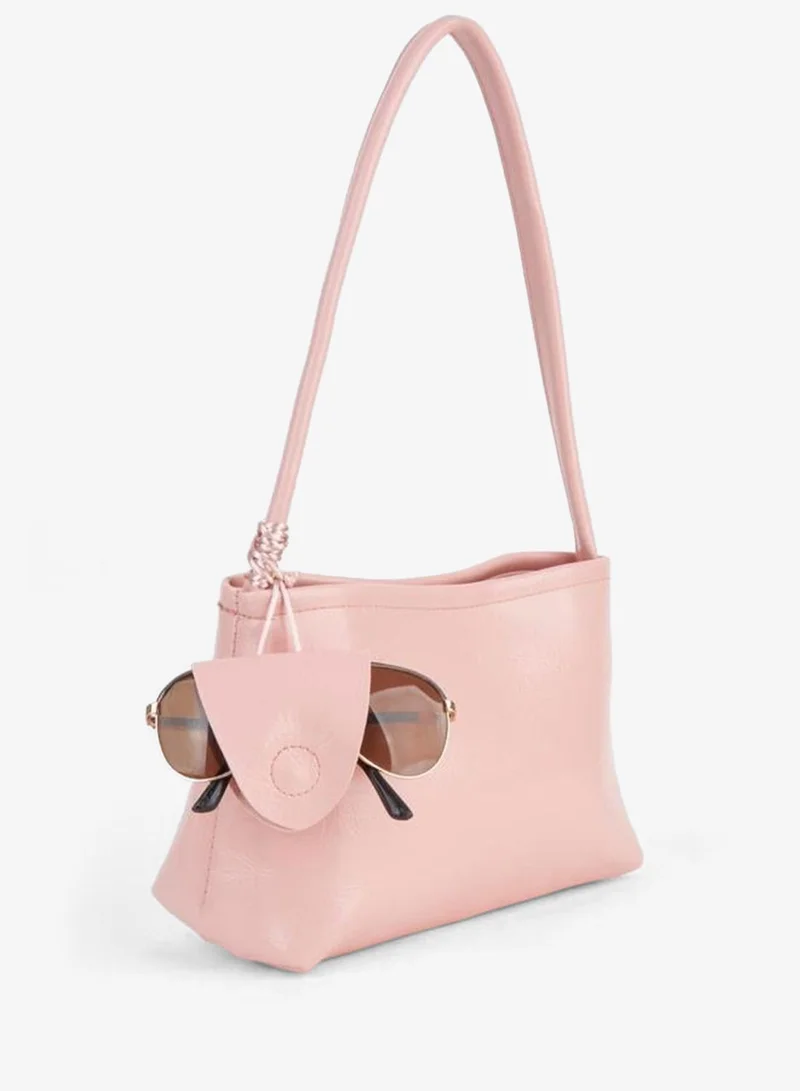 Women's Defne Pink Glasses Holder Gift Snap-closure Hand, Arm and Shoulder Bag.