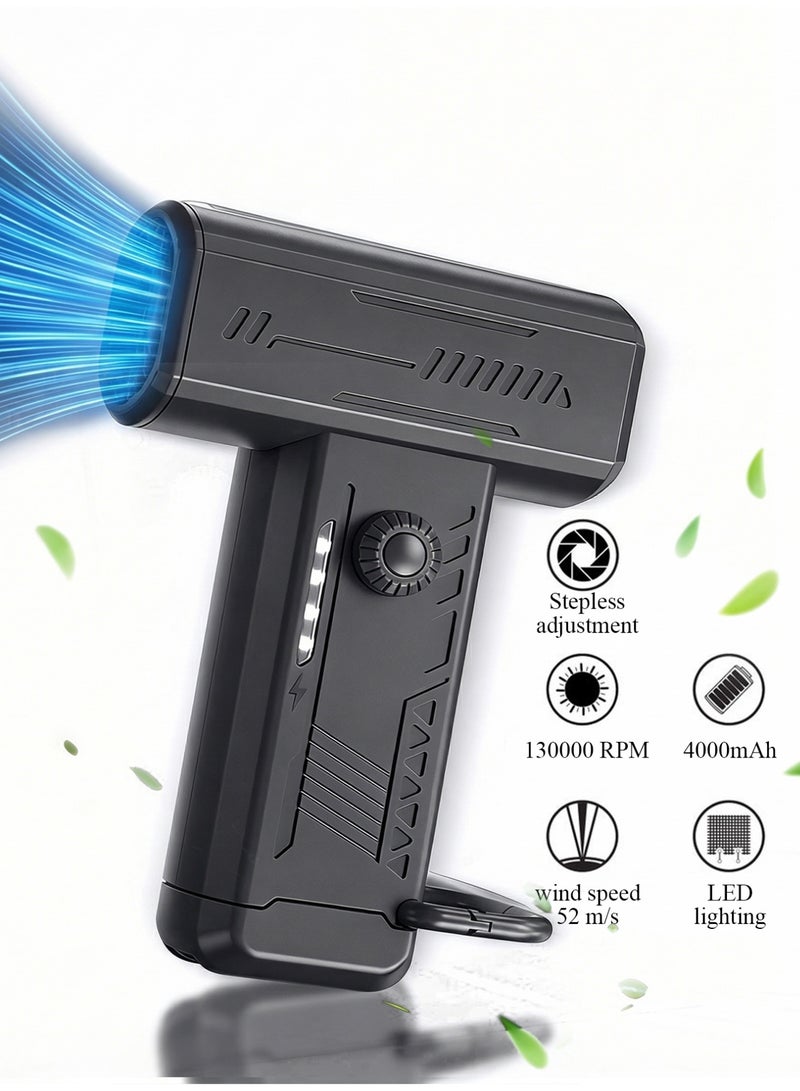 Leon Home Rechargeable air duster, wireless cleaning blower, 130,000 revolutions per minute airflow, 4000 mAh battery, suitable for computers, cars, offices, and courtyards. - Image 1